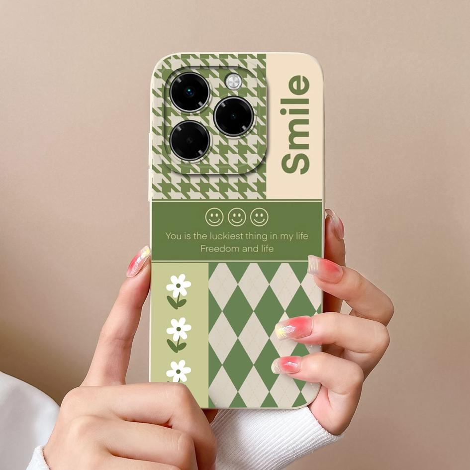 Zderzak do Infinix Smart 9 Note 40X Hot 50 50Pro Plus 50i Zero 40 5G 4G Pokrowiec Wzór w kratkę Silikonowy płynny Odporny na wstrząsy Ochronny do Infinix Nowe etui