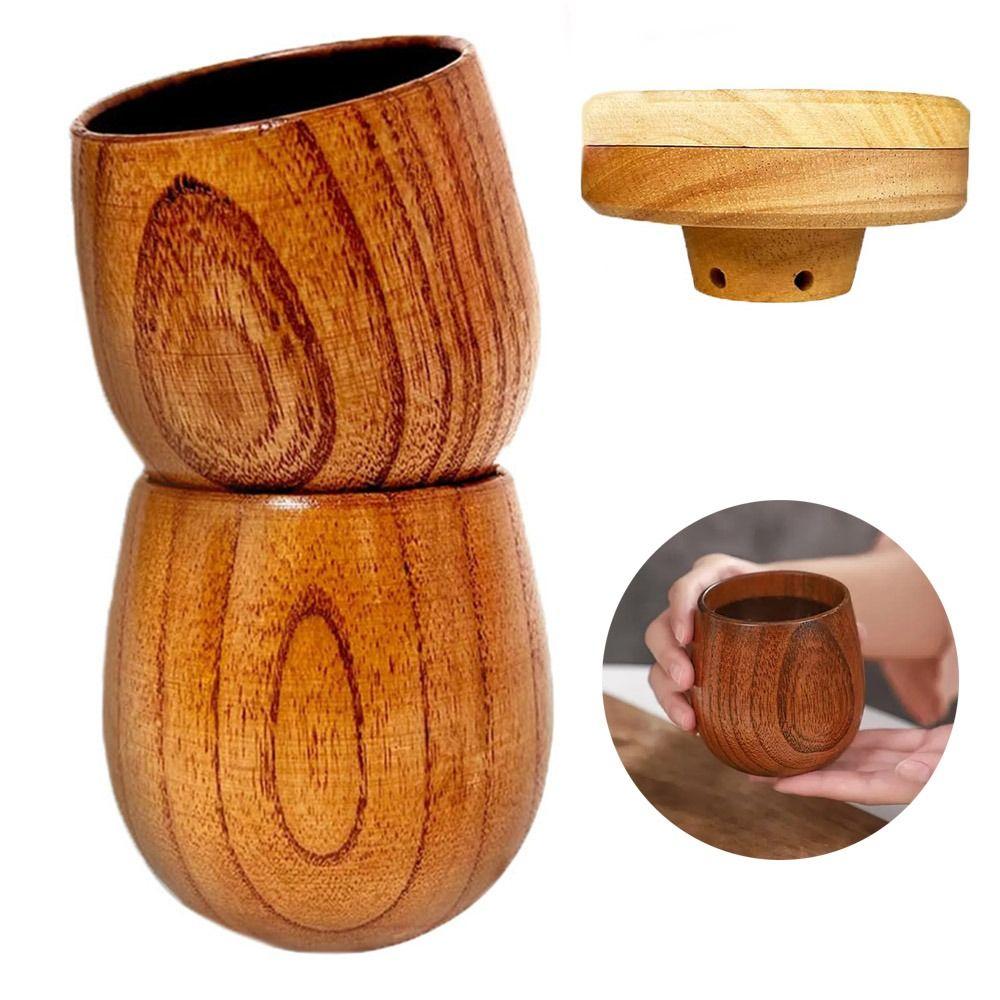 

Elegant Cocktail Lid Wooden Old Fashioned Cup Creative Whiskey Wooden Tumbler Gifts Wooden Tumbler