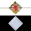 Square Keychain Silicone Mold Pendant Molds for Resin Casting Molds with Hole for Home Pendant with Hanging Hole