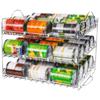 3 Tier Can Organizer Rack, Storage Dispenser, Multipurpose Space Saving Pantry Organization for