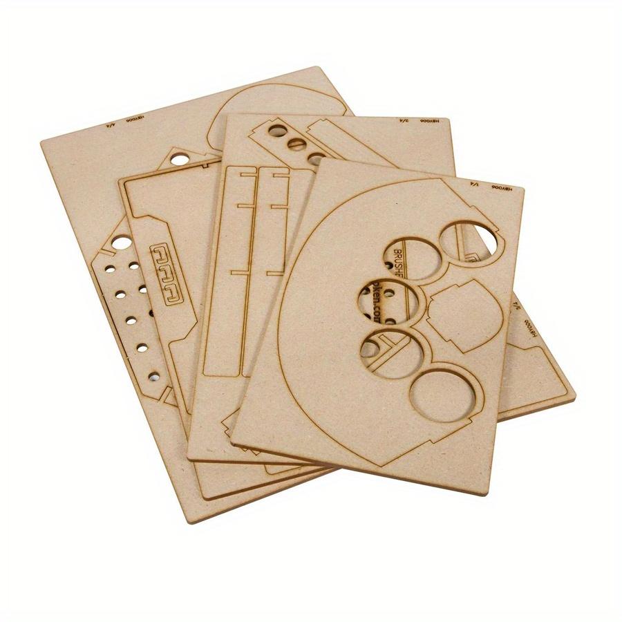 1pc 15/24 holes DIY Pigment Bottle&brush Wooden Storage Organizer Holder,Color Paint Ink Brush Stand Rackfor School&Home.