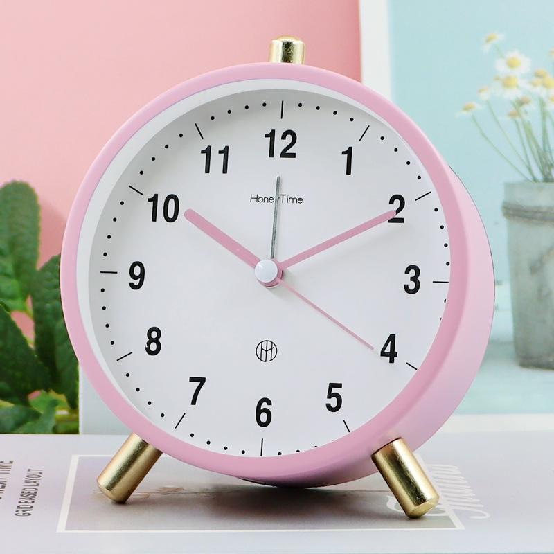 Fashionable Electronic Clock, Simple Children's Small Alarm Clock, Creative Silent Student Quartz Clock for Home Living Room