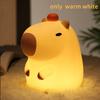 USB Rechargeable Cute Cartoon Capybara Silicone Night Light Timing Dimming Bedside Sleep Night Lamp for Room Decor Children Gift