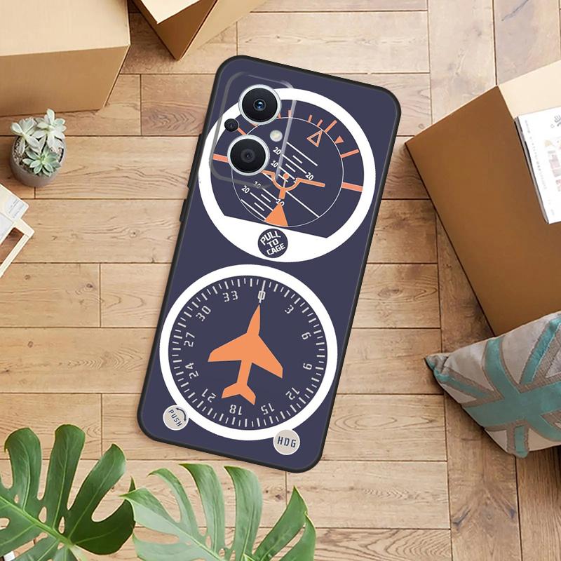 Flight Instruments Phone Case For OPPO Reno 14 13 11 12 F 10 Pro 8T 7 8 Lite OPPO Find X8 X6 X5 X9 Pro Cover