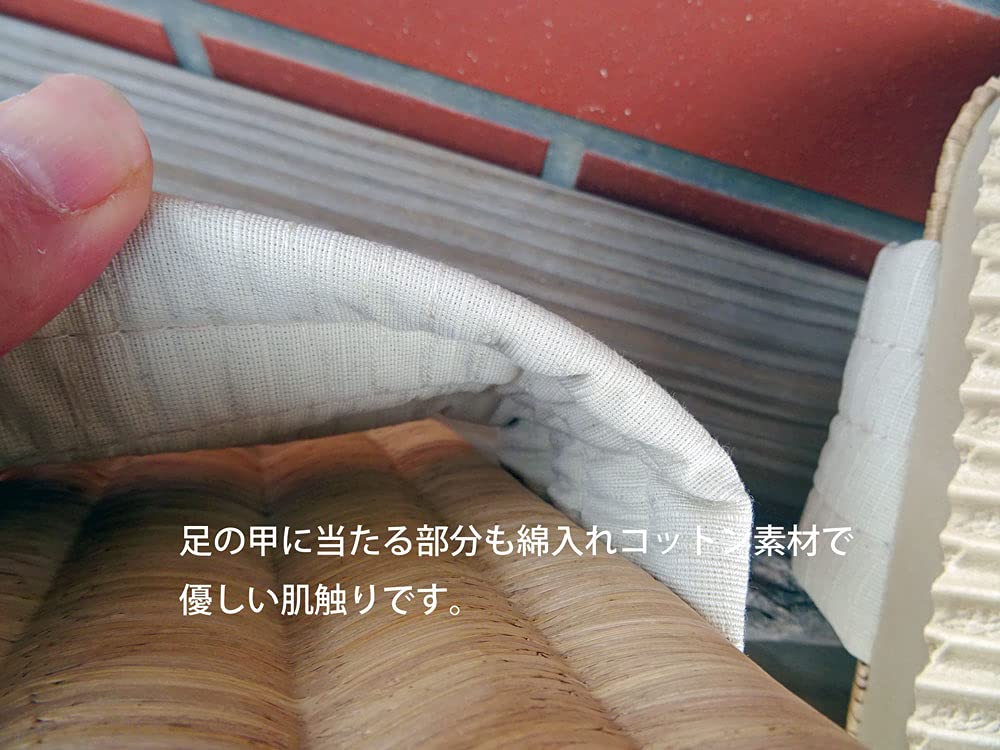 Large Bamboo Bark Made in Handwoven in Yamagata Naturally Recommended for Barefoot Natural For Men and Indoor Use Excellent Comfort [AI] [Heppu Brown]