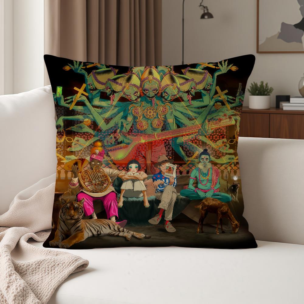 

Band GGorillaz Plastic Beach Pillow Case Suitable For Bedrooms Living Rooms Cars Home Decoration 30cmx30cm