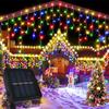 96/162 LED Solar Wasserfall Lichterkette Vorhanglicht Außen Wasserdicht Hof Dekoration Licht Weihnachten Lichterkette Weihnachten