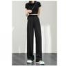 High Waist Wide Leg Women's Suit Pants for All Seasons