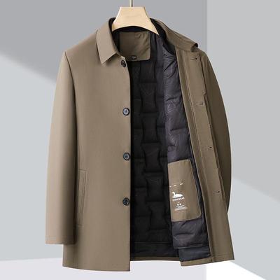 Lichtgewicht Business Casual Donsjack voor Heren - Warm Herfst/Winter Buitenkleding voor Middelbare Leeftijd/Ouderen