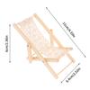 1/12 Dollhouse Foldable Deck Chair Dollhouse Lounge Deck Chair Model Doll House Mini Furniture Accessories