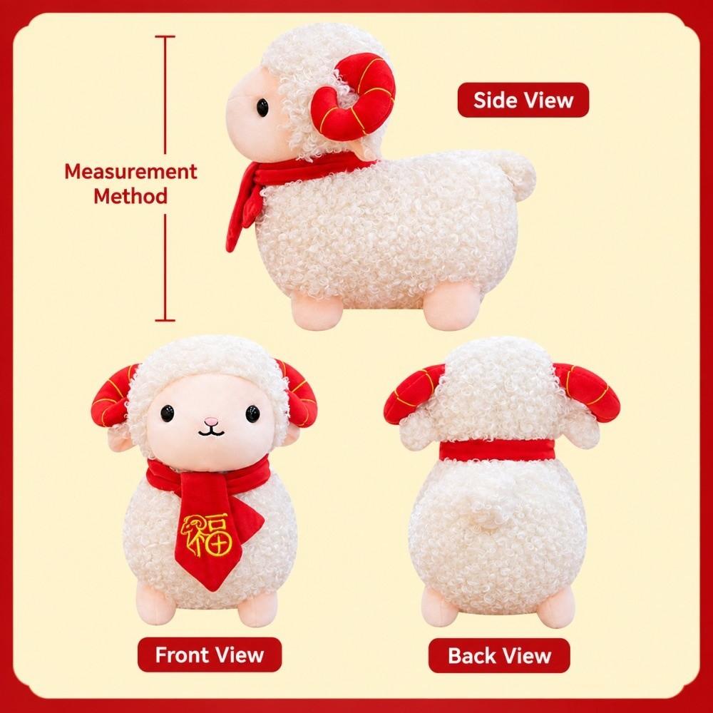Soft Sheep Plush Toy Curly-haired Sheep Year Plush Doll New Lamb Stuffed Animal Gift for Children