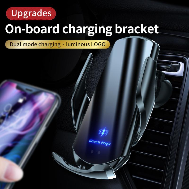 Car Wireless Charger Stand Auto Car Vent Mount Mobile Phone Holder Dock Fast Wireless Charging Station Bracket Infrared Induction Devices