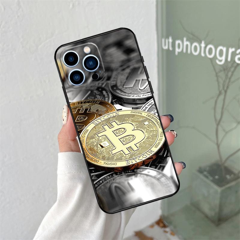 

Bitcoin BTC Silicone Soft Case For iPhone 17 Air 11 15 16 14 Pro Max 12 13 Mini 16 Plus 16e Back Cover iPhone 14