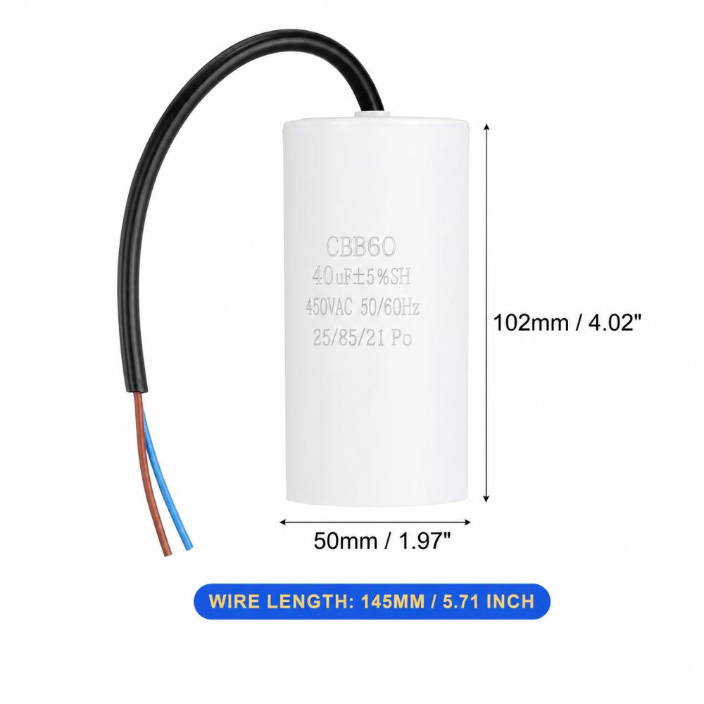 450V CBB60 Capacitor 50/60Hz Water Pump Capacitor Durable Start Capacitor
