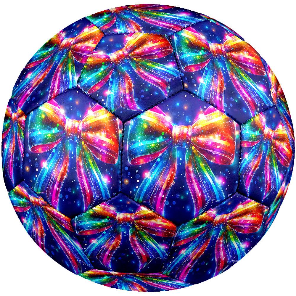 1 Stück Regenbogen Fliege Thema Fußball, Größe 5, Leichtes PVC, Fußball für das Training im Freien, Geschenk j61463