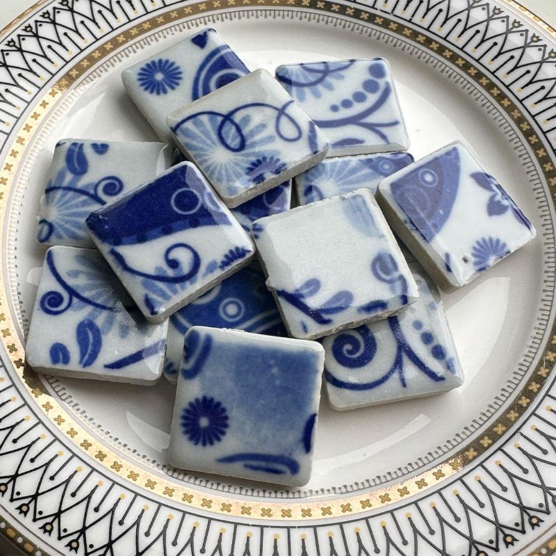 100g DIY Keramik Mosaikfliesen Glas Blatt Blütenblatt Form Handgemachte Ornamente Fliesen Wand Kunsthandwerk Kristall für Dekoratives Material 917