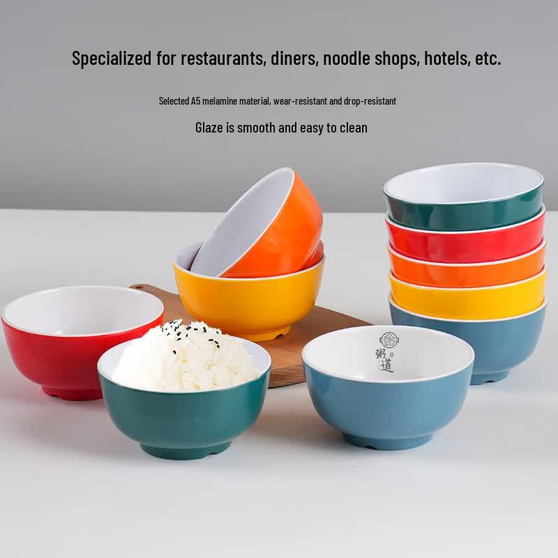Two-Tone Melamine Rice Bowl