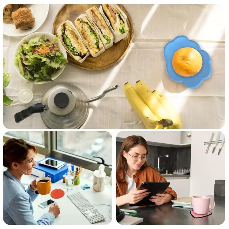 Cute Cartoon Acrylic Coaster Irregular Shapes Heat-Resistant Bowl Pad For Coffee, Tea, Hot Drinks Table Protectors Desk Decor