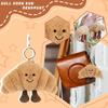 Adorable Croissant Bag Charm Keychain Perfect Novelty Gift for Food Lovers Cute Accessory for Bags and Mobile Phones