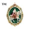 Christmas Fireplace Ornament Santa Riding Horse Ornament, Acrylic Hanging Pendant with String, Indoor Outdoor Decor Festive Tree for Living