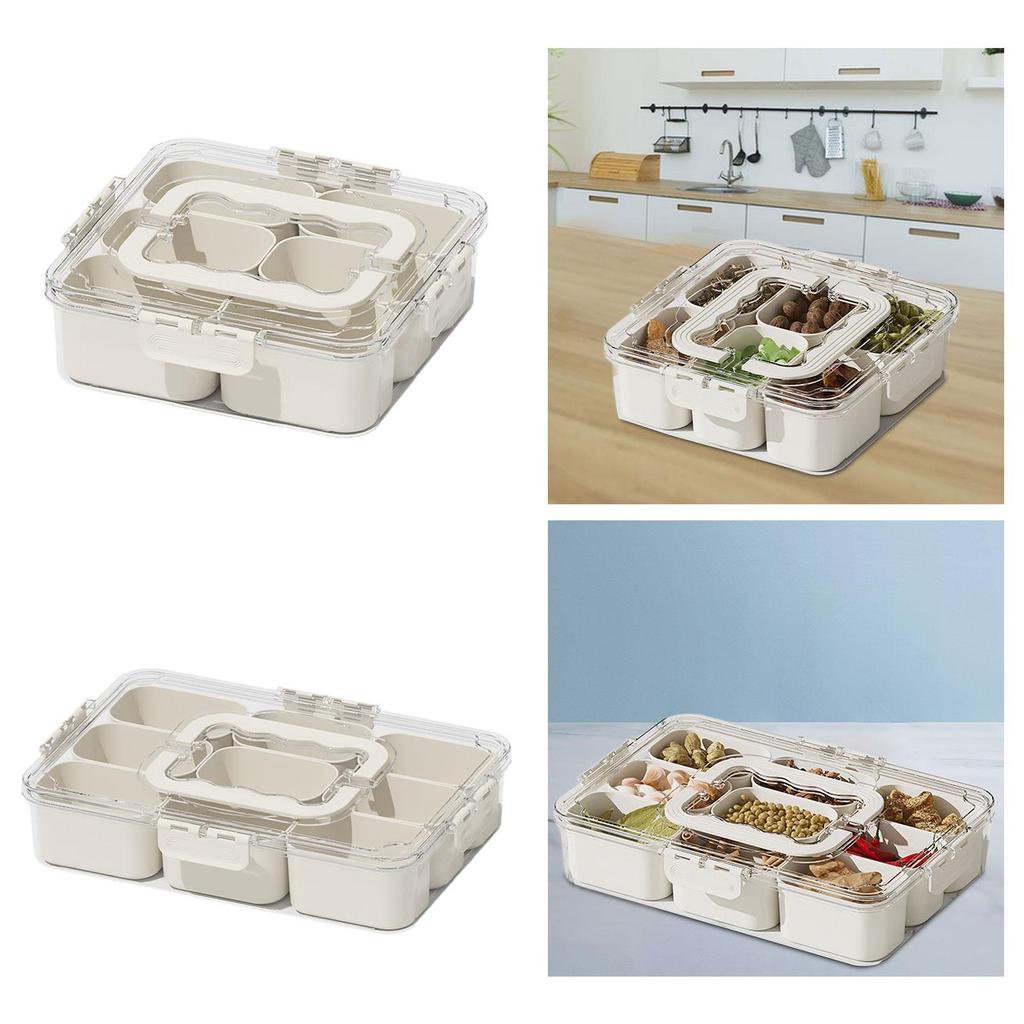 Compartment Food Container Grade Seasoning Box Kitchen Transparent Storage Spice Organizer