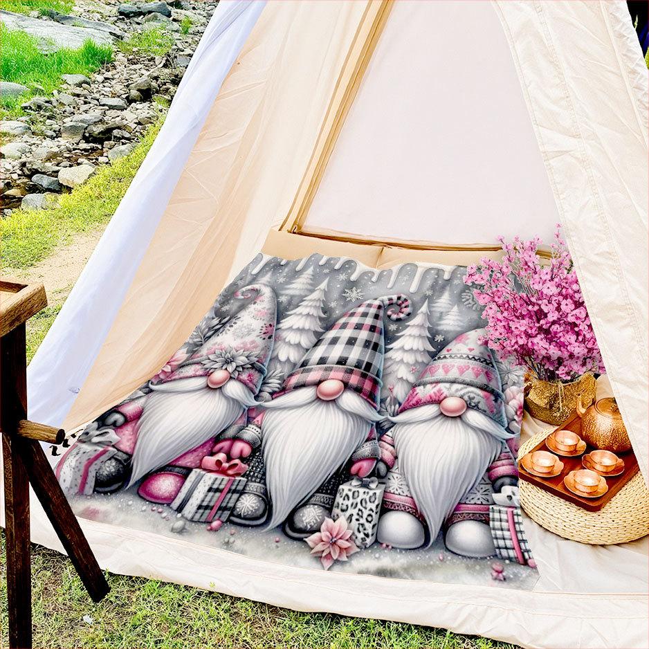 Christmas theme pattern Printed Blanket for Sofa Travel Camping Living Room Office Conditioning Blanket for All Seasons Gifts