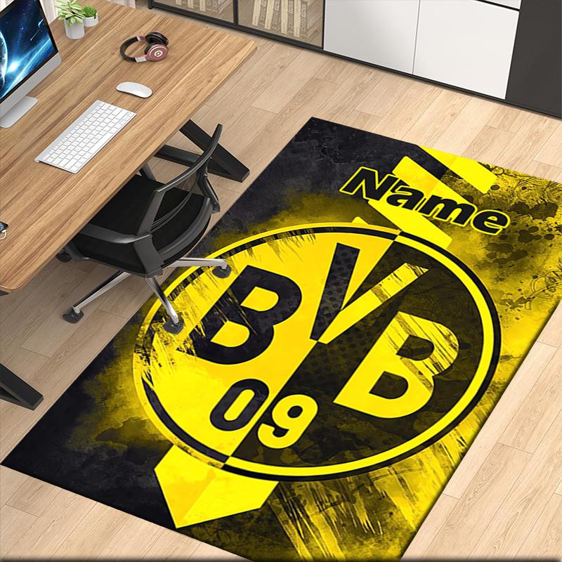 Custom Name BVB Printed Carpet, for Office Chair Living Room Bedroom Kitchen Room Decor Gifts.