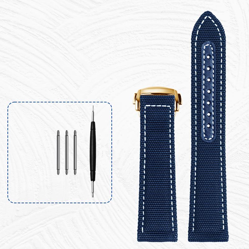 Cinturino in nylon per omega hamilton cinturino Tela Resistente Cinturino per orologio 20mm 22mm confortevole Cinturino in pelle fibbia pieghevole inferiore