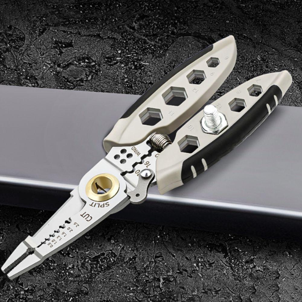 7 Zoll Abisolierzange Hohe Härte Elektriker Crimp Mehrzweck Kabelschneider Zuhause