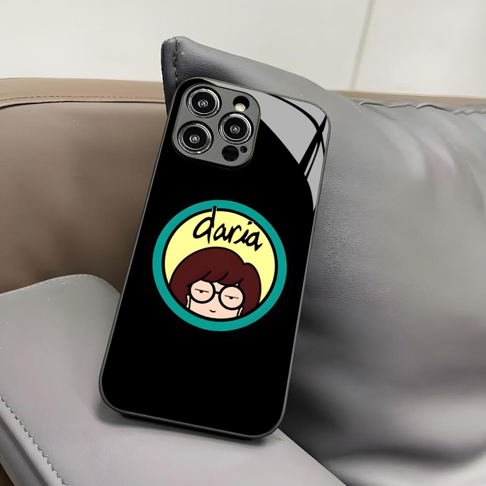 Anime D-Daria Phone Case for Iphone 17 Air 16 15 14 12 11 13 Pro Max Mini X Xr Xs Puls Black Glass Cover