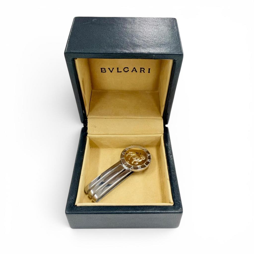 Excellent BVLGARI Money clip Bvlgari Bvlgari Combination Circle Logo Aries gold Used