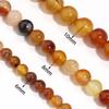 1 Strand Natural Agate Stone Beads 6 8 10mm Amber Color Round Loose Beads For DIY Jewelry Making Bracelets Necklace Accessories