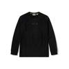 Lässiger Rundhals Pullover Sweatshirt Herren Sweatshirt Schwarz A2DNU-001