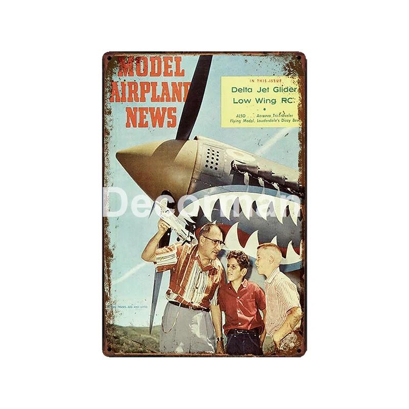 [ DecorMan ] Fighter US ARMY TroopsMetal Signs Airplane Decor LT-1988
