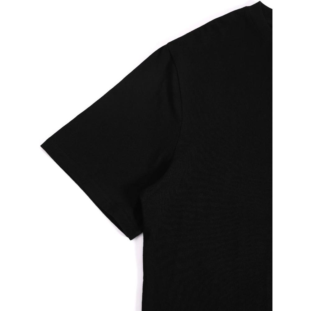 Lässiges Baumwoll-T-Shirt mit Rundhalsausschnitt, Geometrisches Muster, Kurze Ärmel