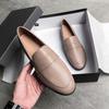 British Style Women's Black Leather Shoes All-Match Flats Size 41-43.