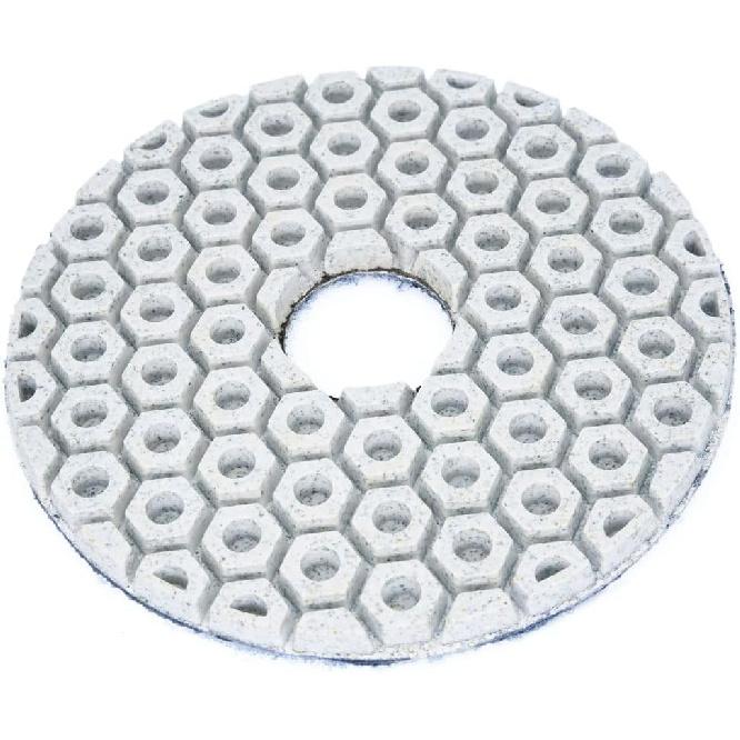4 Inch Hexagonal Honeycomb Diamond Polishing Pads Wet/Dry for Granite Marble Concrete
