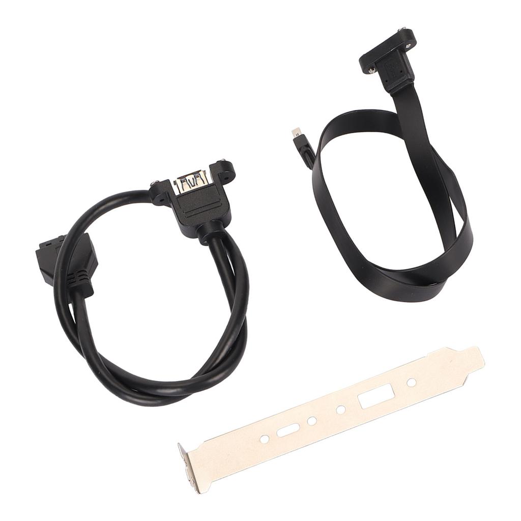 Type E to Type C Front Panel Cable 1.6ft Long 20Gbps Plug and Play Type E to Type C Extension Cable