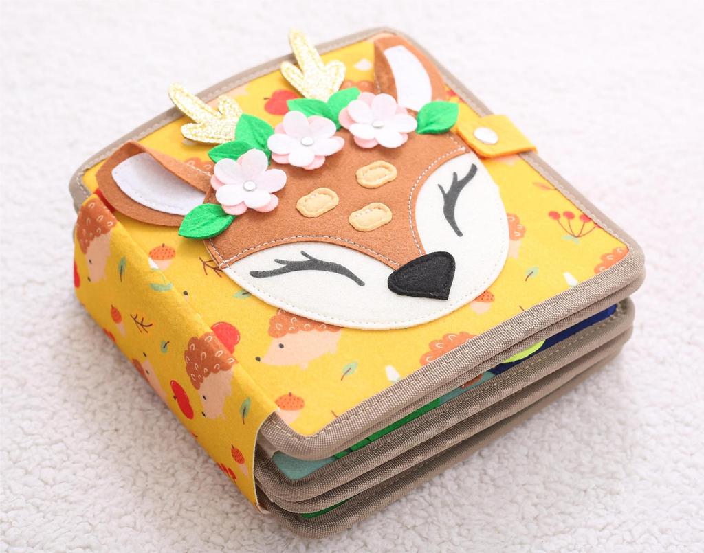 Felt Learning Board Busy Board Special-Shaped Giraffe Colored Felt Children'S Early Education Felt Learning Board