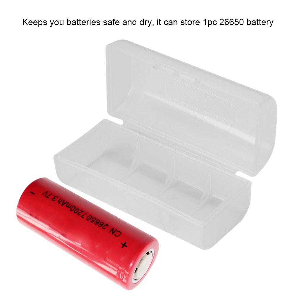 2PCS 26650 Battery Storage Box Case Holder Waterproof Batteries Protector Cover