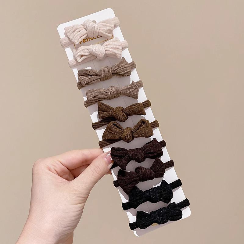 Kleiner Bär Hochelastisches Kaffee-Haargummi für Frauen und Mädchen - Langlebig, Schlicht und Elegant