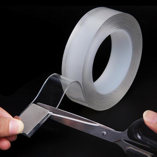 1 Roll 300CM Nanometer Tape Waterproof Double Sided Heavy Duty Strong Adhesive Tape Removable Traceless Multipurpose Clear Mounting Tape