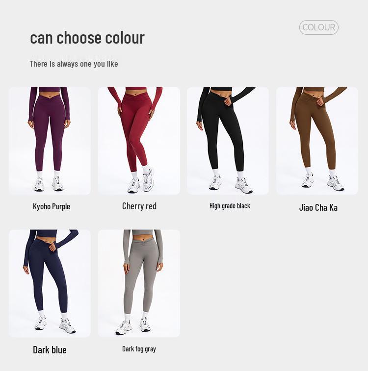 Women's High-Waist Pleated Yoga Pants - Cross-Border Brushed Tight Fit, Hip-Lifting, Perfect for Running and Fitness (9313)