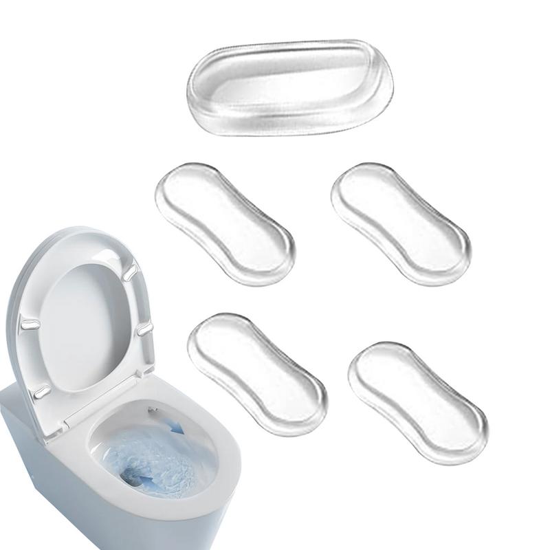 Strapazierfähiger Silikon-WC-Sitzpuffer Stoßfeste WC-Sitzdeckel-Pads Badezimmer-Ersatzteile Stark haftendes WC-Zubehör