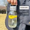 Transparent Leakproof Water Bottle 430Ml/670Ml Plastic Drink Bottle With Handle Wide Mouth Portable Drinking Bottle With Scale