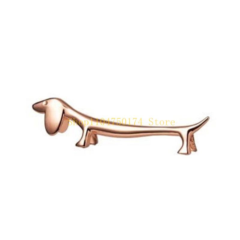 Set of 2 Dachshund Chopstick Stands Durable Alloy Dachshund Chopstick Rest Desktop Decoration Stand Holder Top Sale