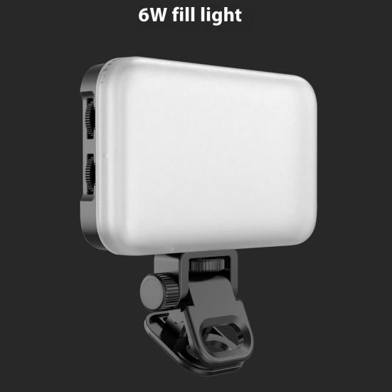 LED Fill Light with Adjustable Bracket Super Bright Compact Portable Rechargeable Clip Fill Light Selfie Light with Soft Diffuser