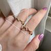 Contemporary Love Heart Ring For Women Featuring Stunning Rhinestones In Silver