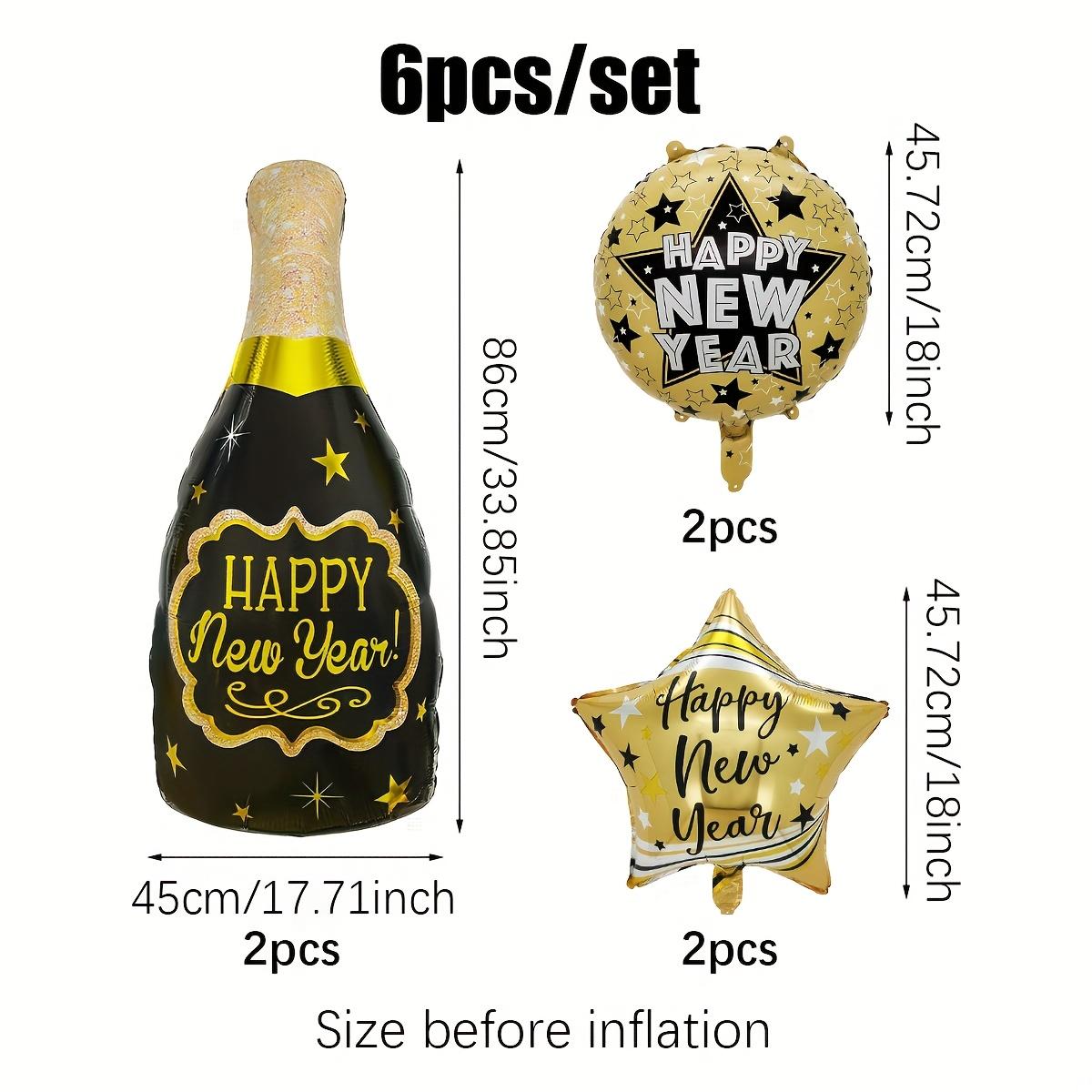 

6Pcs/Set 2026 New Year Balloon Kit, Suitable for New Year Party, 2026 New Year Decoration, 2026 New Year s Eve Party Supplies As Picture