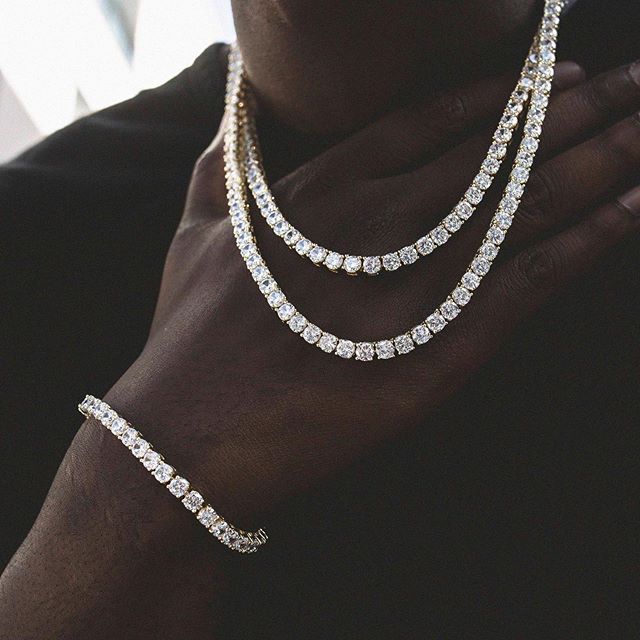 Hiphop Iced Out Men Chain Bracelets Trendy Cubic Zirconia Tennis Necklaces Custom Fashion Women Jewelry Bracelet